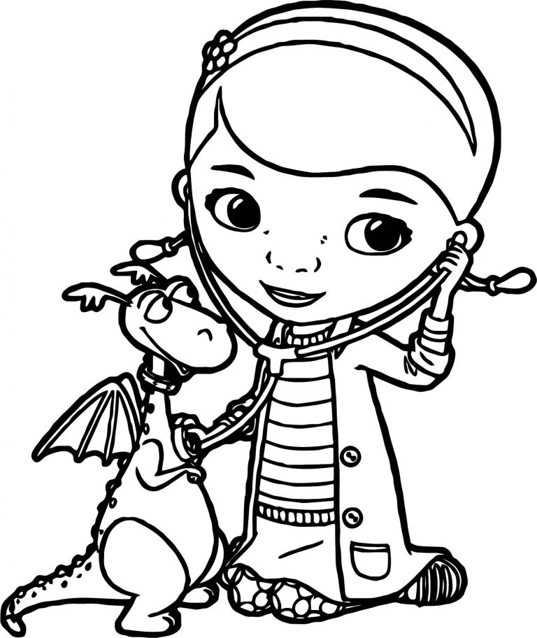 Lambie Stay Doc Mcstuffins Coloring Page | Wecoloringpage.com