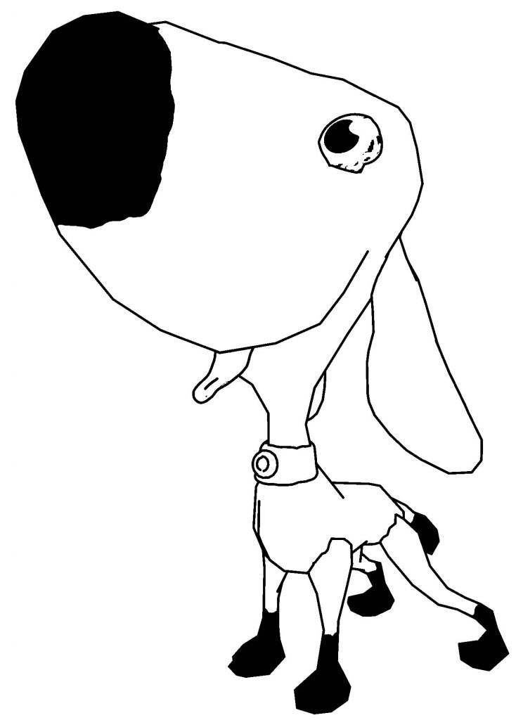 Dog Cartoon Coloring Page - Wecoloringpage.com