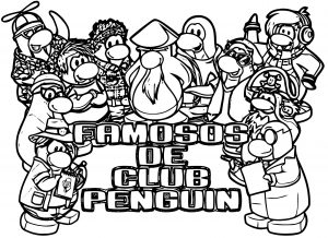 Famosos De Club Penguin Coloring Page