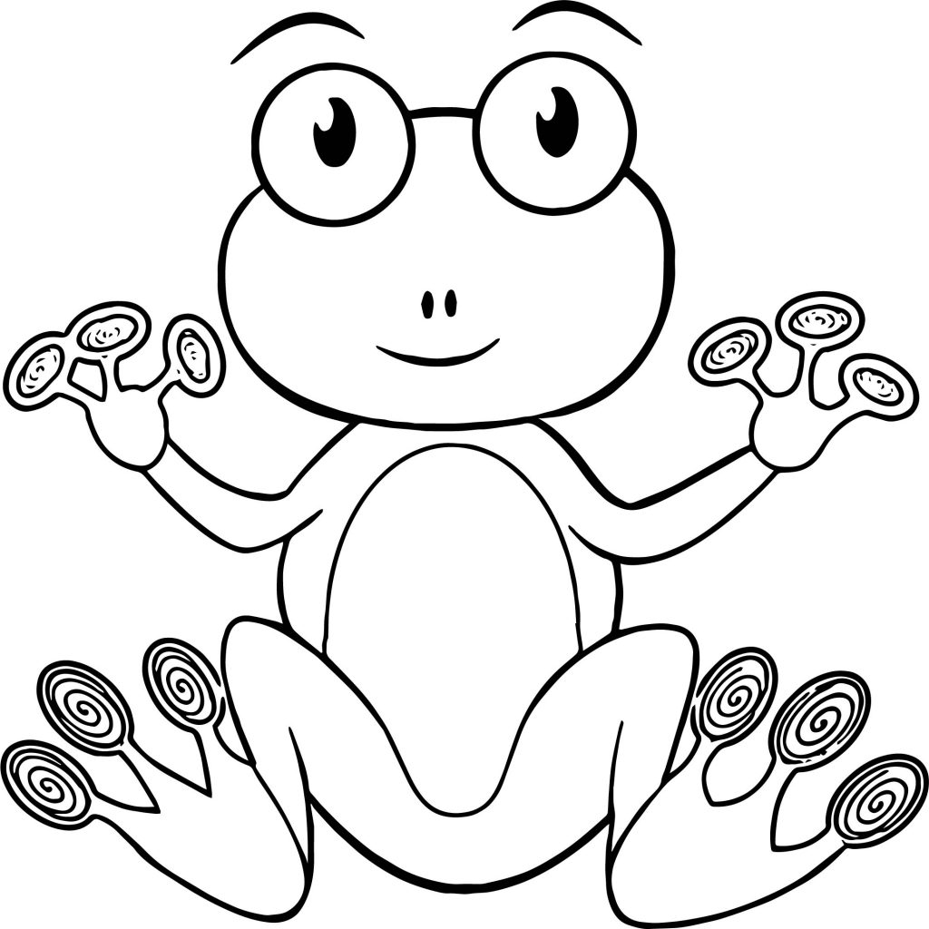 Frog On Glasses Coloring Page - Wecoloringpage.com