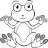 Frog On Glasses Coloring Page - Wecoloringpage.com