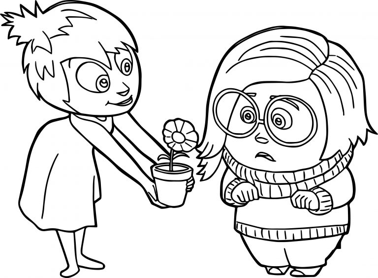 Joy Sadness Flower Coloring Pages - Wecoloringpage.com