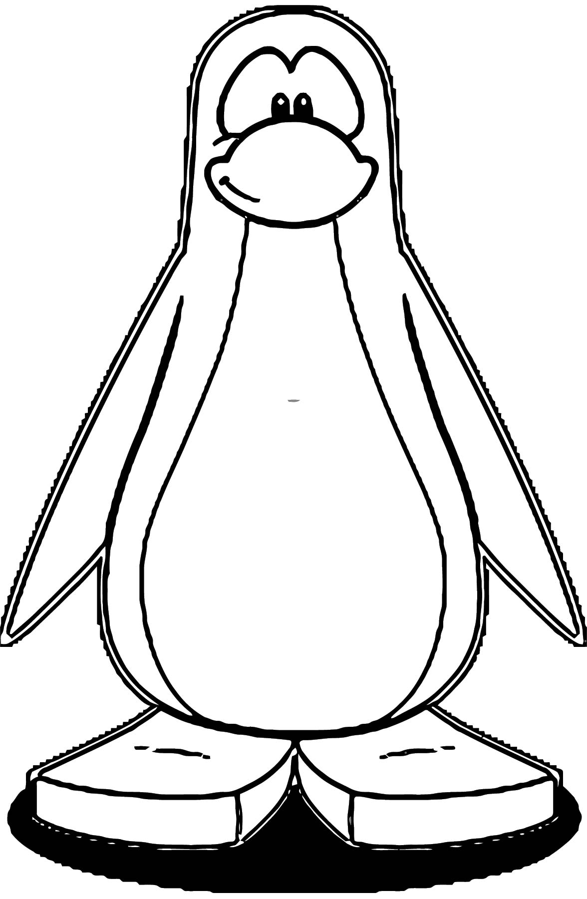 Penguins Aqua Coloring Page