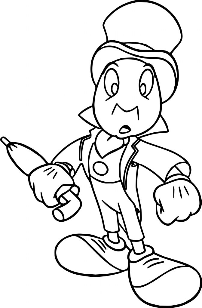 Pinocchio Jiminy Cricket Coloring Pages Coloring Pages