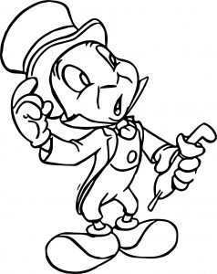 Pinocchio Jiminy Cricket Question Coloring Page
