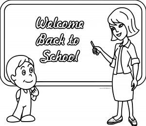 English Teacher Welcome Back To School Coloring Page