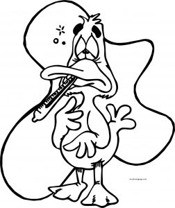 Ill Duck Coloring Page