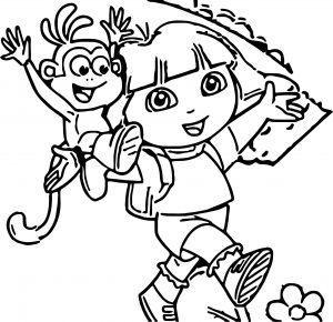 Dora Vespa Adventure Coloring Page