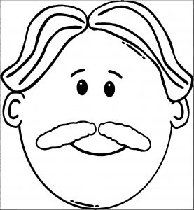 Face Man Face World Label Clip Art Coloring Page