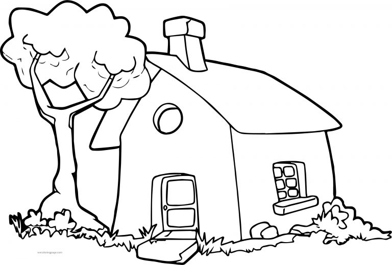 Free House One Coloring Page | Wecoloringpage.com