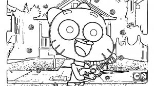 Gumball Override Guitar Thecompilation Coloring Page