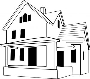 Residence House Coloring Page