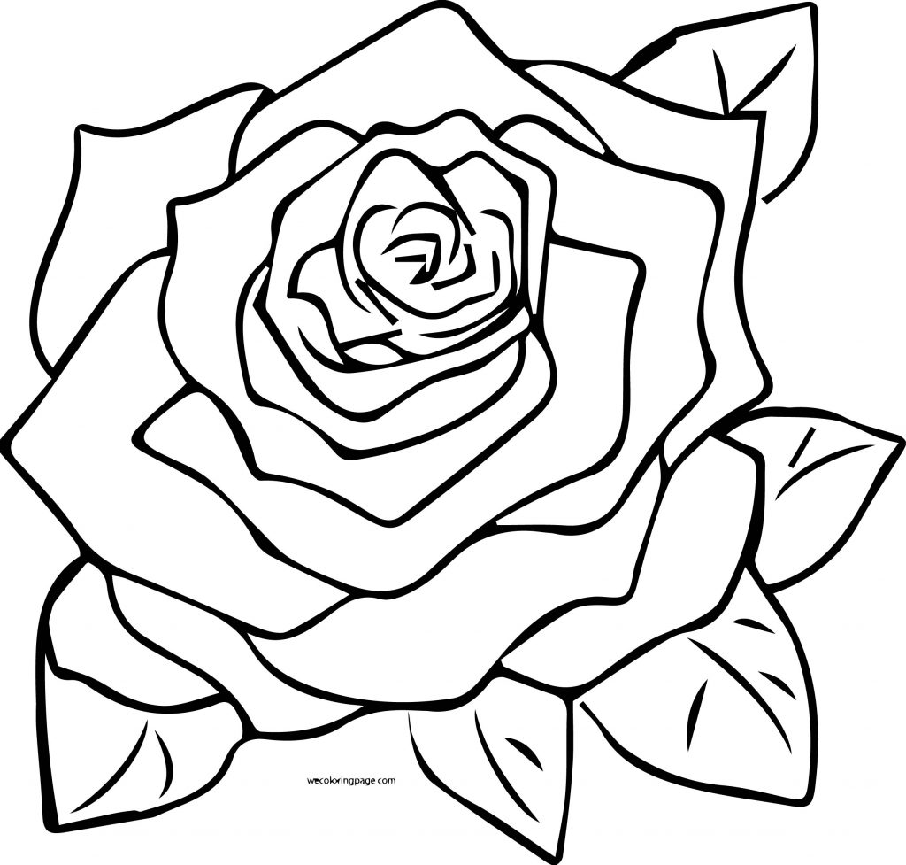 Rose Flower Coloring Page 036 | Wecoloringpage.com