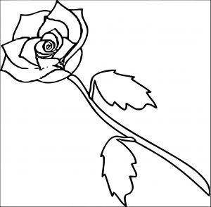 Rose Flower Coloring Page 044
