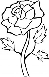 Rose Flower Coloring Page 045