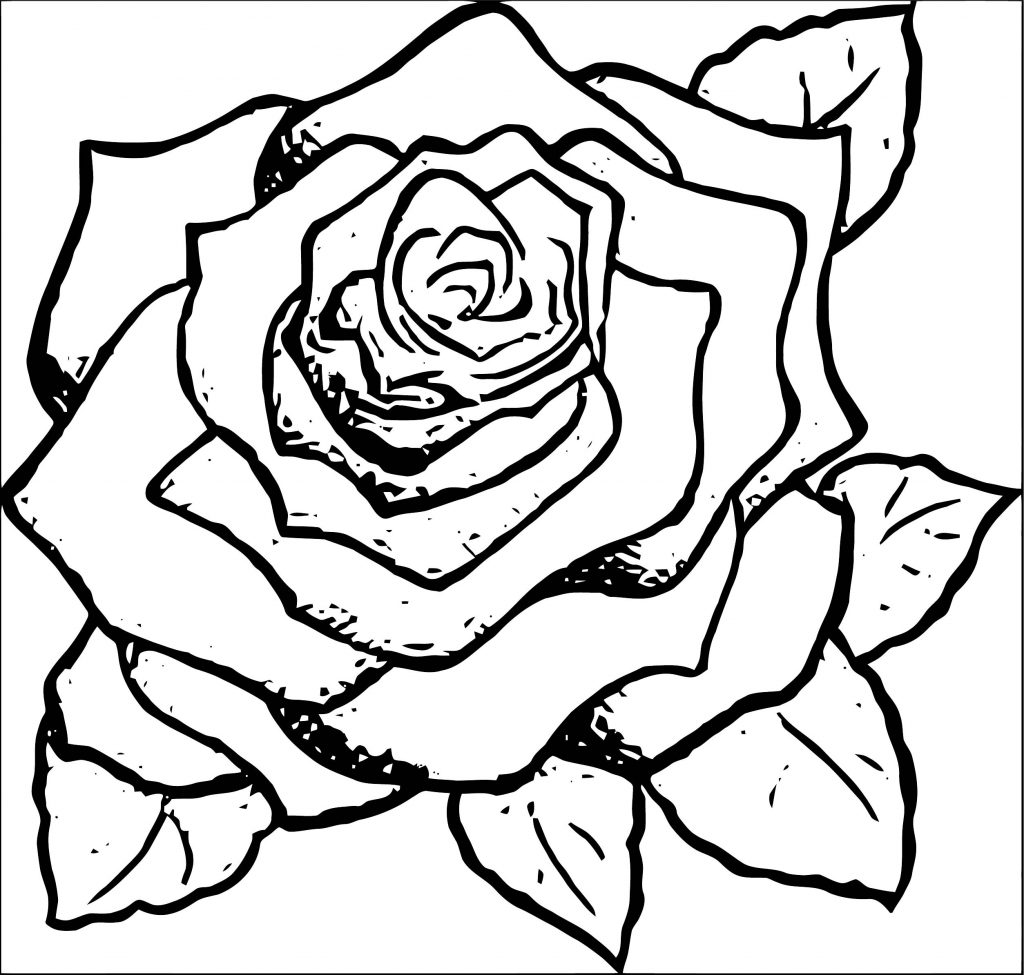 Rose Flower Coloring Page 163 | Wecoloringpage.com