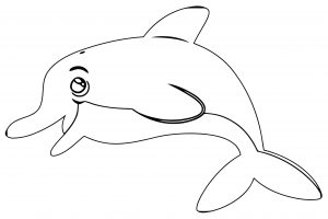 Dolphin 10 Coloring Page