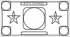 Printable Money Coloring Page