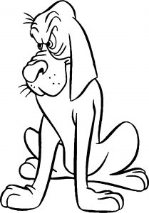 Angry Dog Coloring Pages