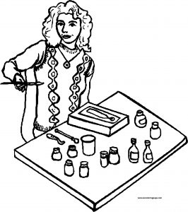 Art Painter Girl Coloring Page