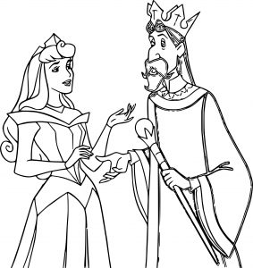 Aurora Queen Talking Coloring Page