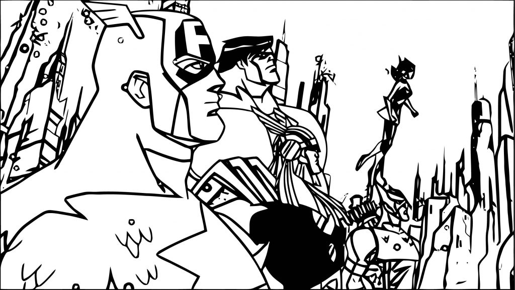 Avengers Attack Enemy Coloring Page - Wecoloringpage.com