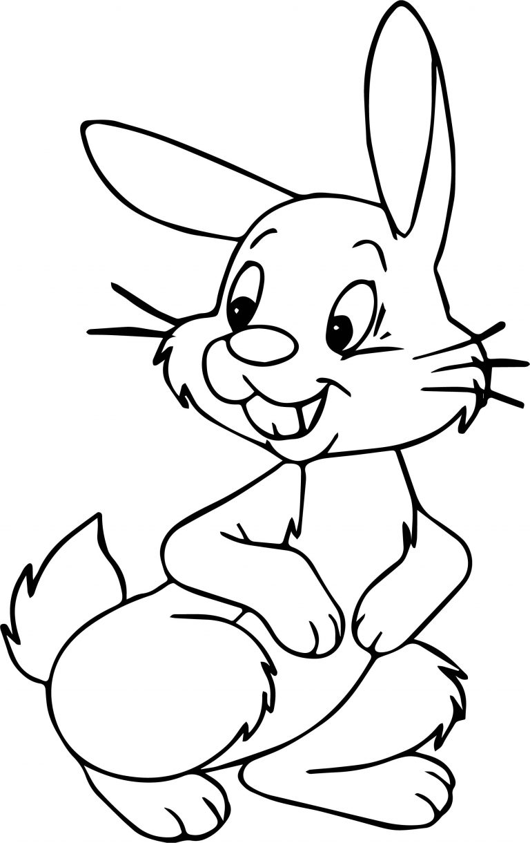 Baby Bunny Cartoon Cute See Coloring Page - Wecoloringpage.com