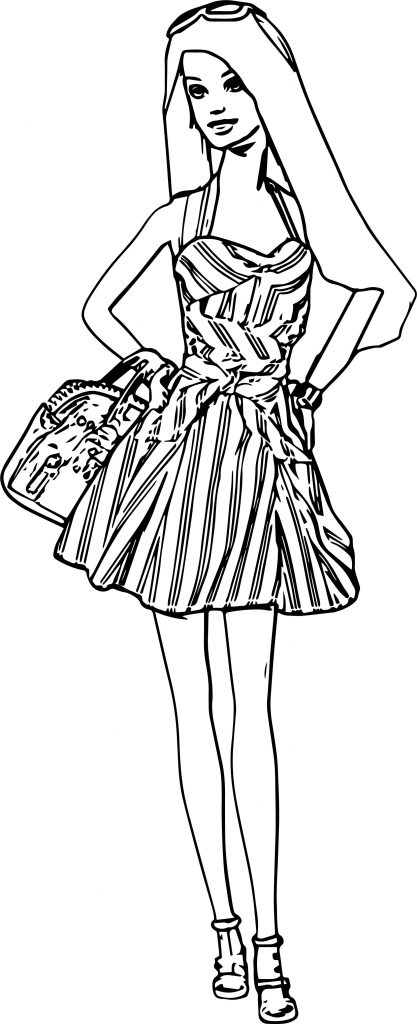 Barbie Chrismas Coloring Pages | Wecoloringpage.com