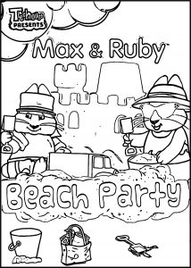 Beach Party Max And Ruby Coloring Page