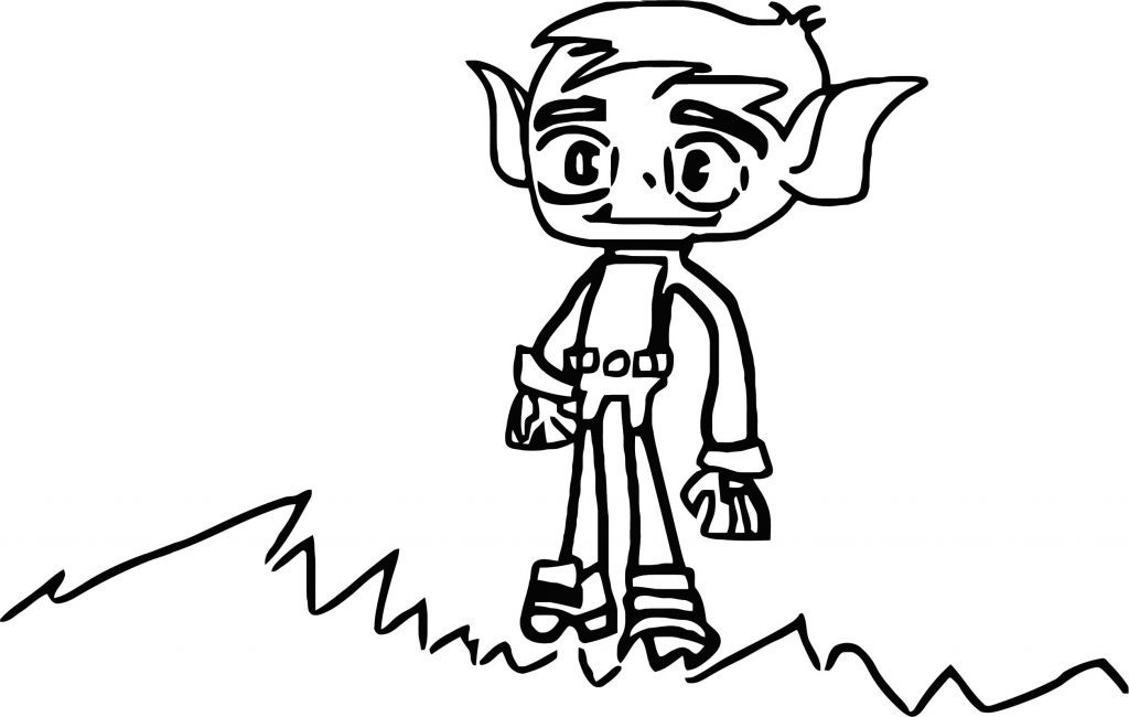 Teen Titans Go Cute Beast Boy As Pony Coloring Page | Wecoloringpage.com