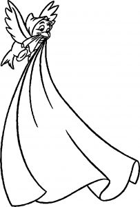 Bird Carrying Cloth Coloring Pages