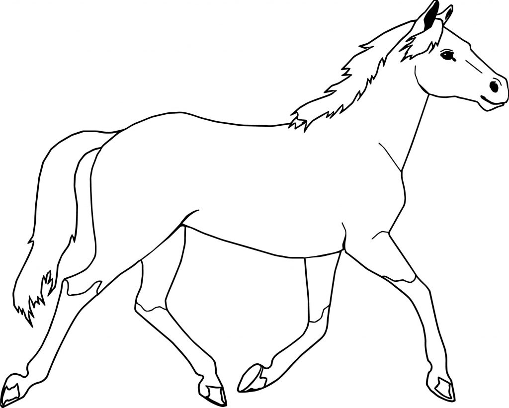 Cartoon Horse Coloring Page 03 - Wecoloringpage.com