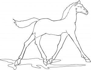 Cartoon Horse Coloring Page 17