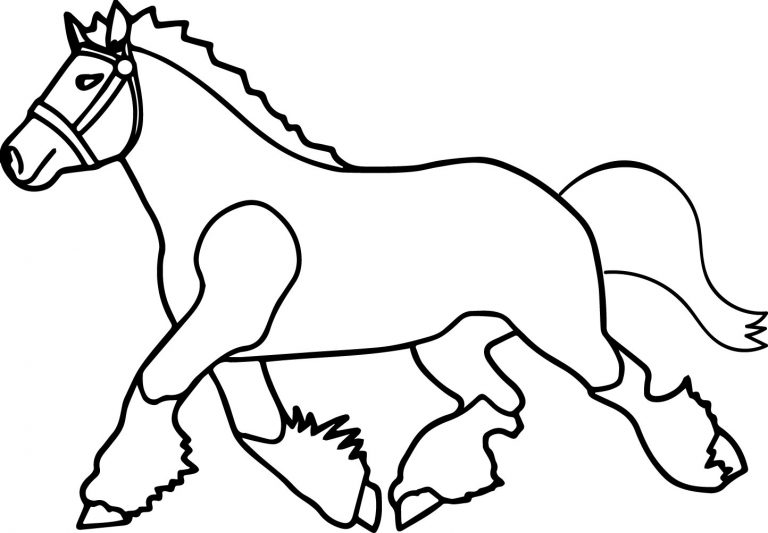 Cartoon Horse Coloring Page | Wecoloringpage.com