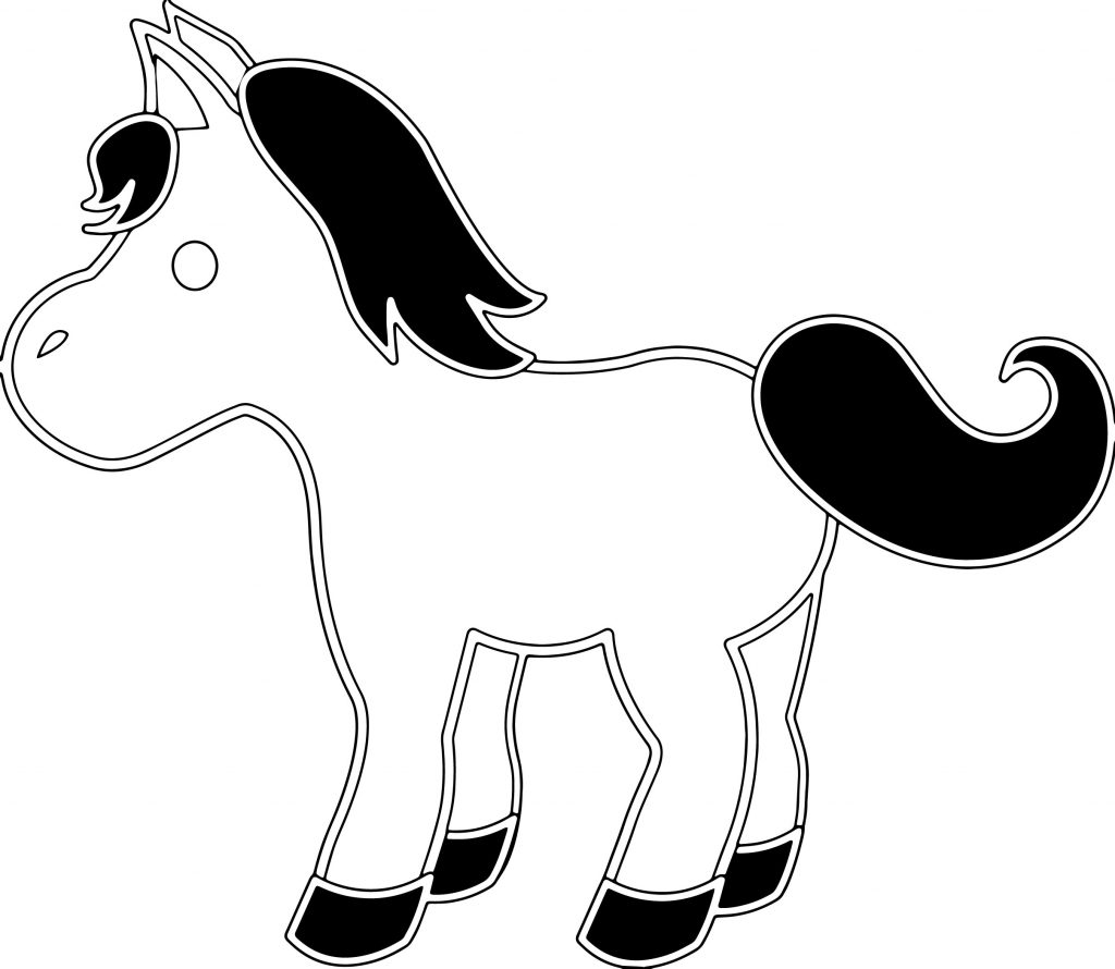 Cartoon Horse Coloring Page 50 - Wecoloringpage.com