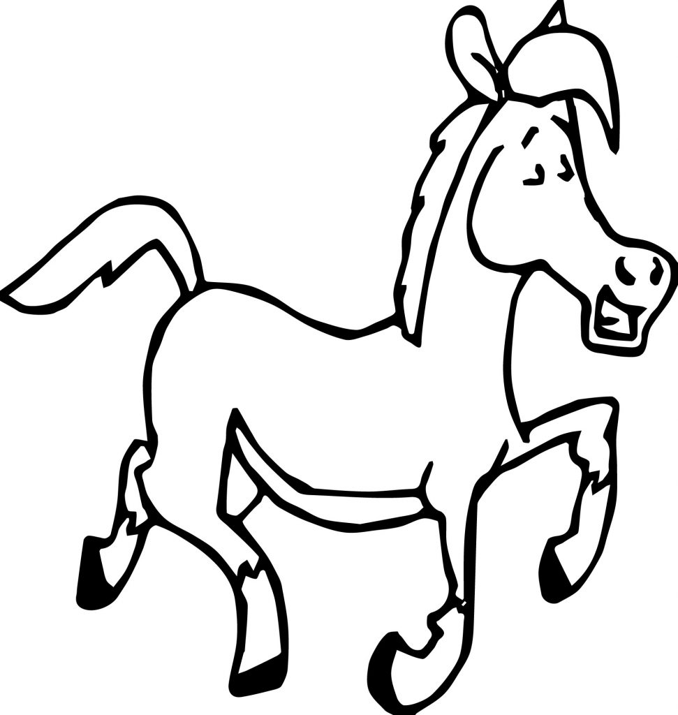 Cartoon Horse Coloring Page | Wecoloringpage.com