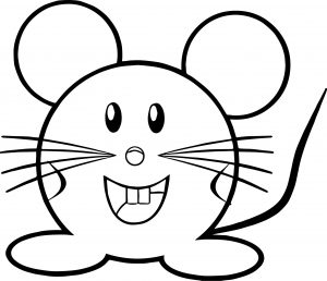 Christmas Mouse Coloring Page