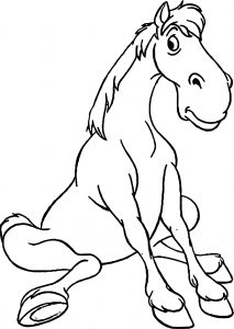 Cindy Horse Waiting Coloring Pages