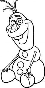 Disney Frozen Olaf Cut Out Coloring Page