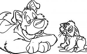 Dodger Advice Cat And Dog Coloring Pages