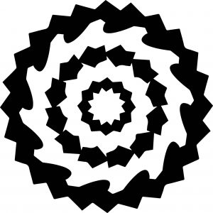 Empty White Black Mandala Coloring Orniment