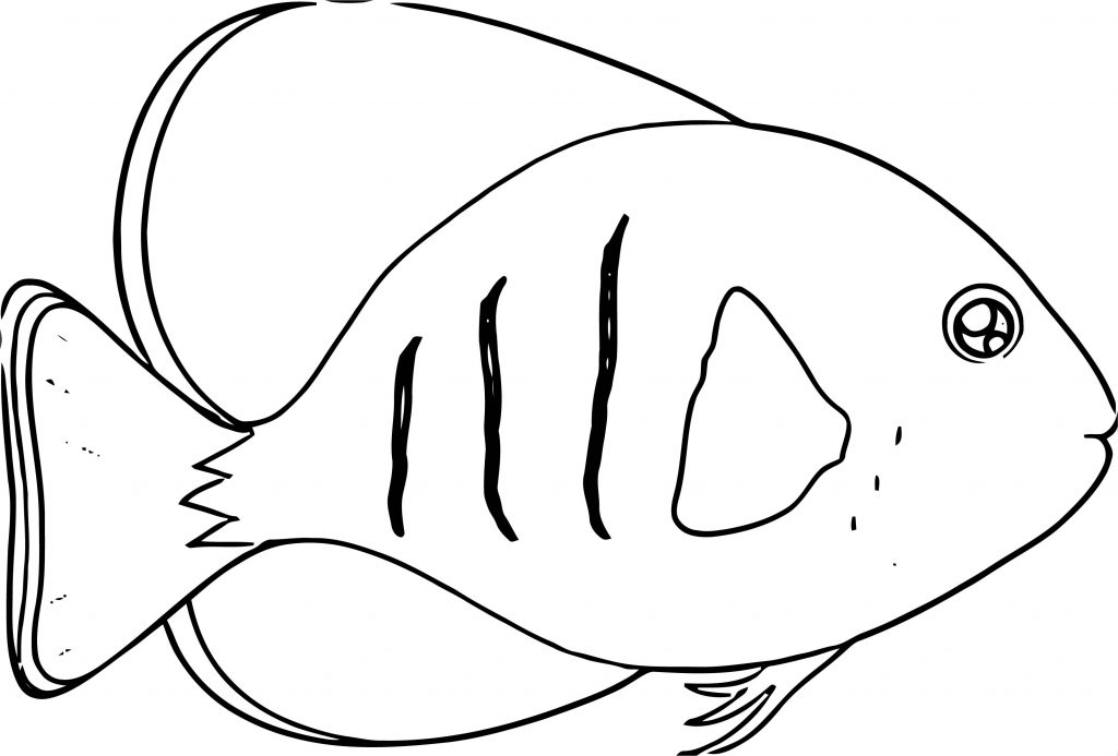 Realistic Cartoon Fish Coloring Page Sheet | Wecoloringpage.com