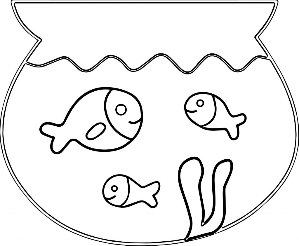 Fish In Small Aquarium Coloring Page - Wecoloringpage.com