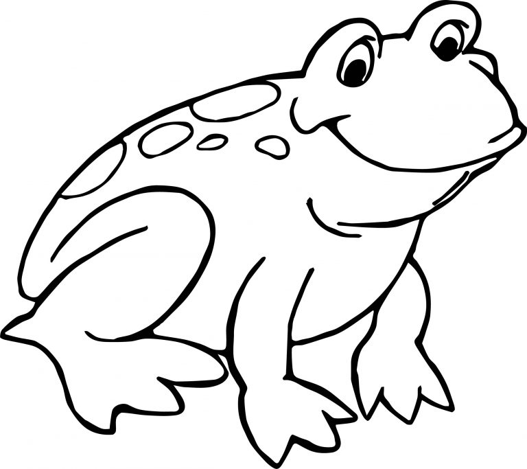 Cartoon Jump Frog Coloring Page | Wecoloringpage.com