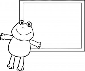 Frog Table Coloring Page