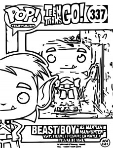Funko Pop Teen Titans Go Beast Boy As Martian Manhunter Coloring Page