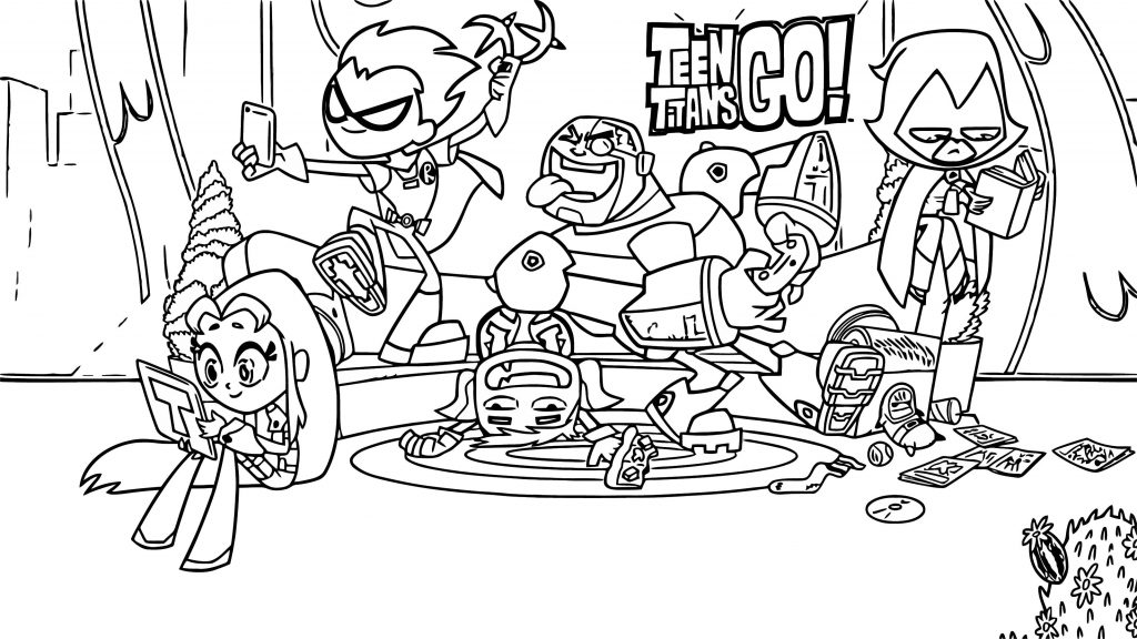 Teen Titans Go Robin Dancing Coloring Page | Wecoloringpage.com