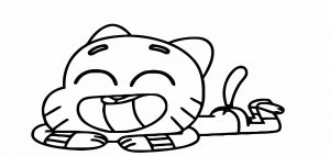 Gumball Cute Sleep Coloring Page