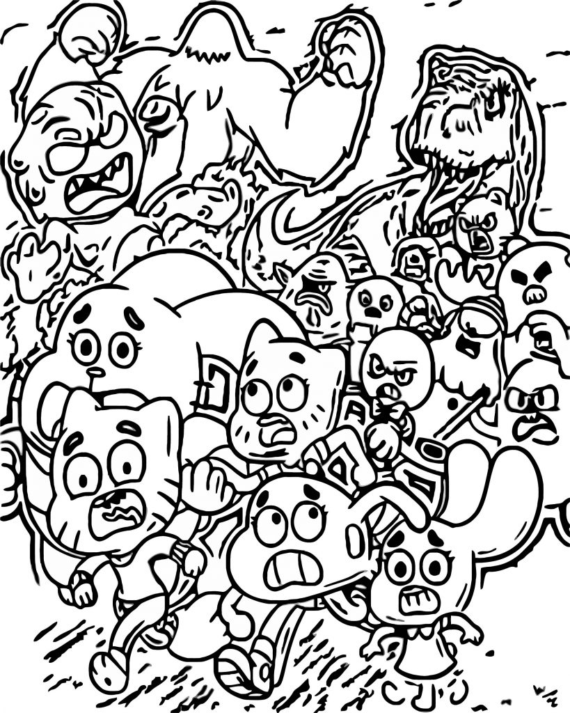 100 Gumballs Page Coloring Pages