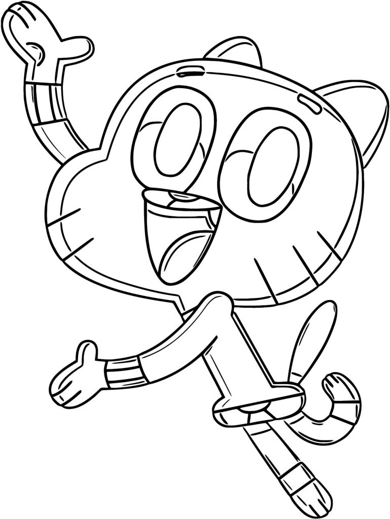 Amazing World Of Gumball Characters Coloring Page | Wecoloringpage.com